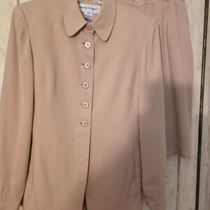 Rena Rowan Tan Blazer and Skirt Set